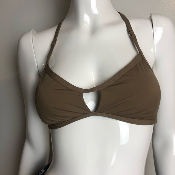 ECO Peace Brown Bikini Swimwear Top - Picture 2 of 15